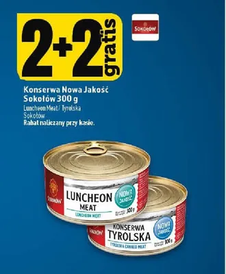 Konserwa Nowa Jakość Sokołów Luncheon Meat promocja w TOPAZ