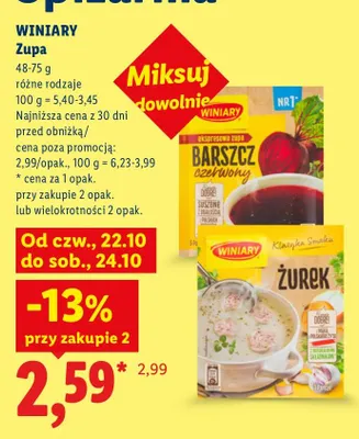 Zupa Barszcz czerwony Winiary promocja w Lidl