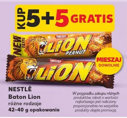 Baton Lion różne rodzaje promocja w Kaufland