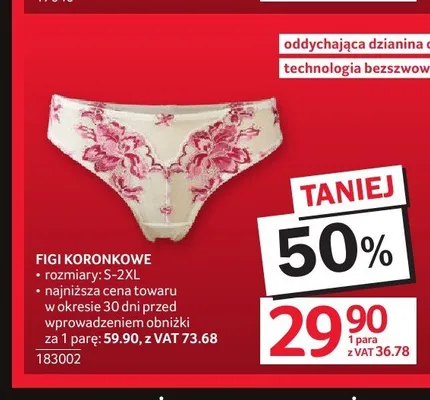 Figi koronkowe promocja w Selgros