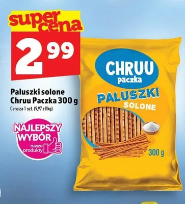 Paluszki solone Chruu Paczka promocja w TOPAZ