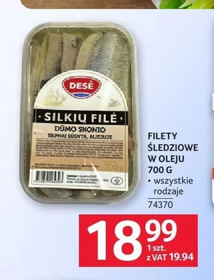 Filety śledziowe w oleju Desé promocja w Selgros