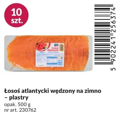 Łosoś atlantycki wędzony na zimno plastry promocja w Makro