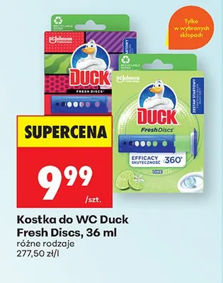 Kostka do WC Duck Fresh Discs 36ml promocja w Biedronka