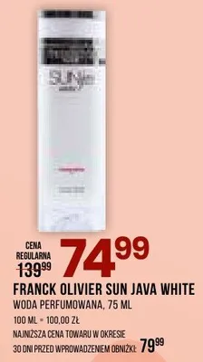 Woda perfumowana Franck Olivier Sun Java White promocja w Drogerie Natura