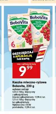 Kaszka mleczno-ryżowa malina Bobovita 230g promocja w Twój Market