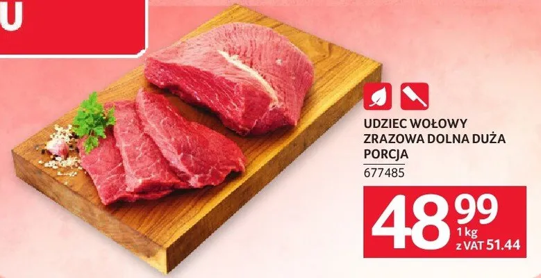 Udziec wołowy żrażowa dolna duża porcja promocja w Selgros