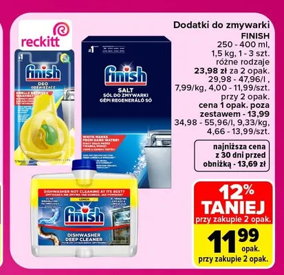 Dodatki do zmywarki Finish promocja w Carrefour
