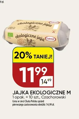 Jajka kurze ekologiczne M Czachorowski promocja w Chata Polska