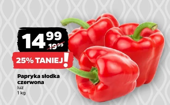 Papryka słodka czerwona promocja w Netto