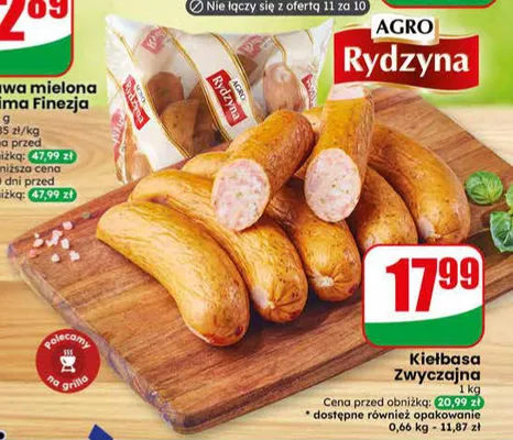 Kiełbasa Zwyczajna Agro Rydzyna promocja w Dino