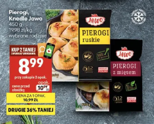 Pierogi z mięsem Jawo promocja w Delikatesy Centrum