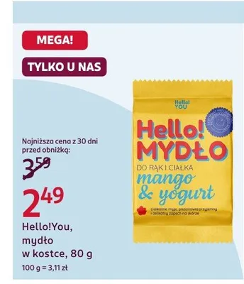 Mydło HelloYou, w kostce, 80 g promocja w Rossmann