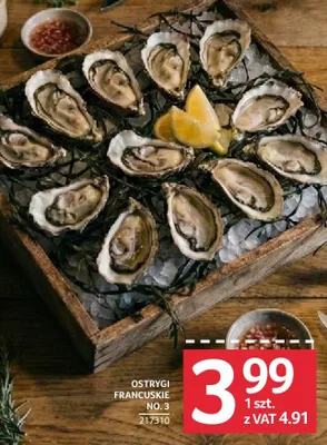 Ostrygi francuskie no. 3 promocja w Selgros