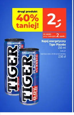 Napój energetyczny Tiger Placebo promocja w Dealz