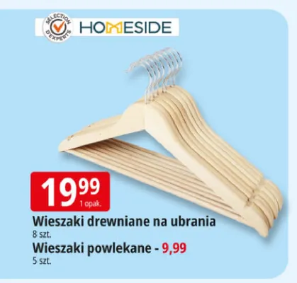 Wieszaki powlekane 5-pak Homeside promocja w Leclerc