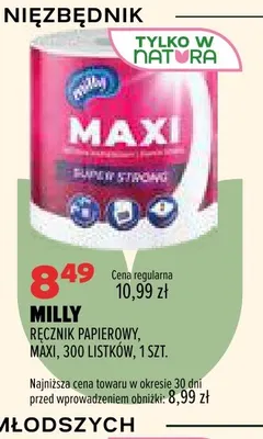Ręcznik papierowy Maxi 300 listków Milly promocja w Drogerie Natura