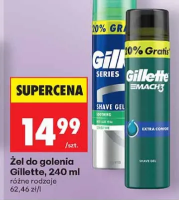 Żel do golenia Gillette Series Soothing promocja w Biedronka