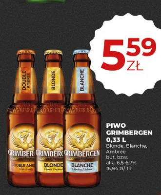 Piwo Grimbergen Blanche promocja w Duży Ben