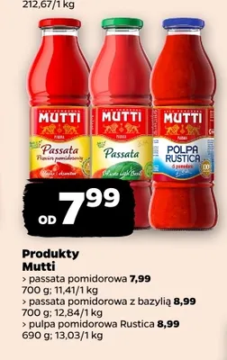 Passata pomidorowa z bazylią Mutti promocja w Netto