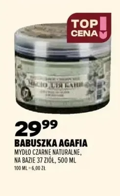 Mydło czarne naturalne na bazie 37 ziół Babuszka Agafia promocja w Drogerie Natura