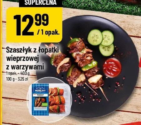 Szaszłyk z łopatki wieprzowej z warzywami Morliny promocja w POLOmarket