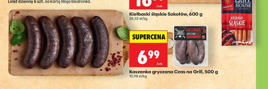 Kaszanka gryczana Czas na Grill promocja w Biedronka