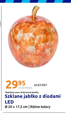 Szklane jabłko z diodami LED promocja w Action