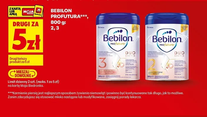Mleko następne Bebilon Profutura 2 Duo Biotik promocja w Biedronka