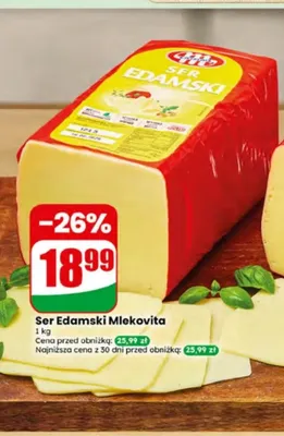 Ser Edamski Mlekovita promocja w Dino