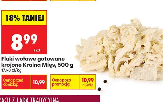 Flaki wołowe gotowane krojone promocja w Biedronka