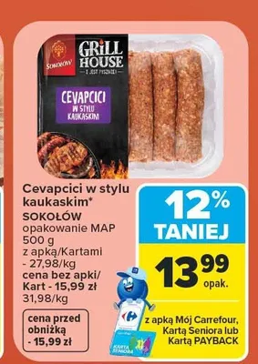 Cevapcici w stylu kaukaskim Sokołów promocja w Carrefour