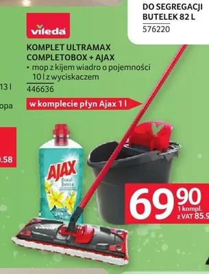 Komplet mop Vileda Ultramax Completobox + Ajax promocja w Selgros