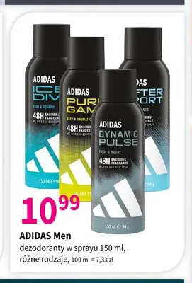 Dezodoranty w sprayu Adidas Men promocja w Drogerie Polskie