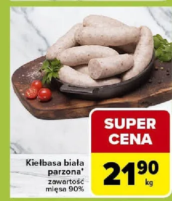 Kiełbasa biała parzona promocja w Carrefour Express