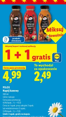 Napój kawowy Espresso Macchiato Pilos promocja w Lidl