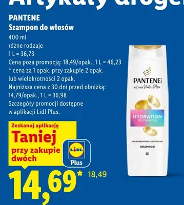 Szampon do włosów Pantene Active Nutri-Plex promocja w Lidl