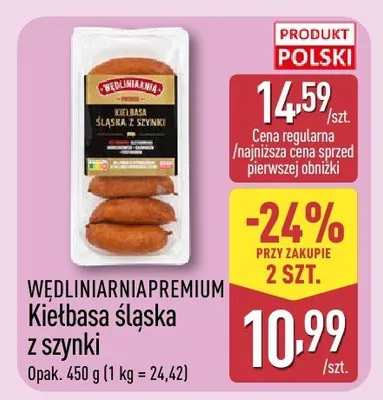Kiełbasa śląska Z naszej wędzarni promocja w Aldi