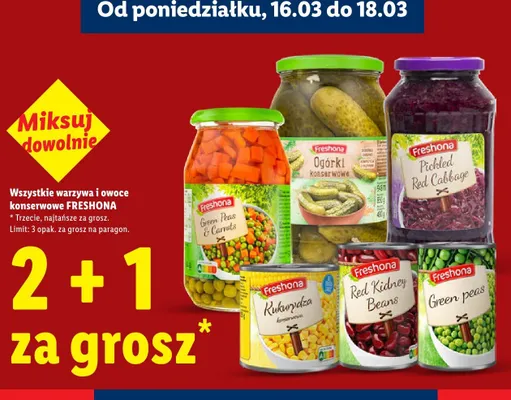Warzywa i owoce konserwowe promocja w Lidl