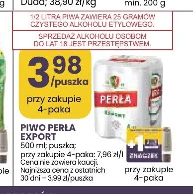 Piwo Perła Export 4-pak promocja w Stokrotka