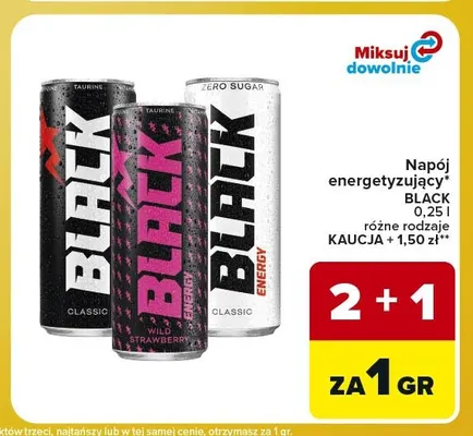 Napój energetyzujący Black Classic promocja w Carrefour Express