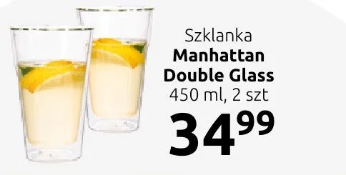 Szklanka Manhattan Double Glass promocja w Black Red White
