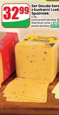 Ser Gouda Serenada z kurkami i cebulką Spolmlek promocja w Dino