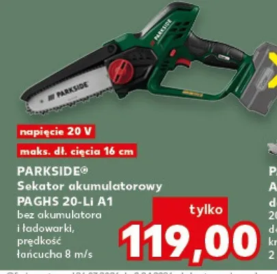 Sekator akumulatorowy PAGHS 20-Li A1 promocja w Kaufland