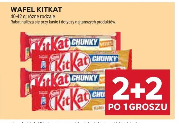 Wafel KitKat Chunky Peanut Butter promocja w Stokrotka