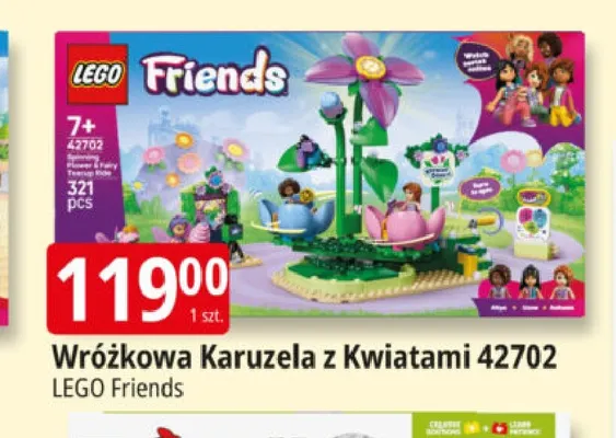 Klocki Wróżkowa Karuzela z Kwiatami 42702 LEGO Friends promocja w Leclerc