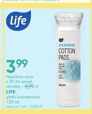 Płatki kosmetyczne Life Classic promocja w Super-Pharm