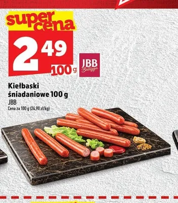 Kiełbaski śniadaniowe JBB Bałdyga promocja w TOPAZ