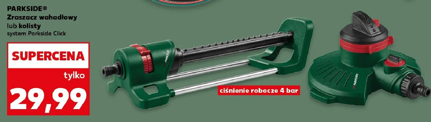 Zraszacz wahadłowy lub kolisty system Parkside Click promocja w Kaufland
