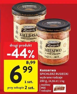 Konserwa Spichlerz Rusiecki wybrane rodzaje promocja w Intermarche